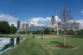 Amazing view of Atlanta downtown sky scrapper from Centennial olympic park in Atlanta, GA Royalty Free Stock Photo