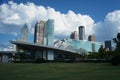 Amazing view of Atlanta downtown sky scrapper from Centennial olympic park in Atlanta, GA Royalty Free Stock Photo