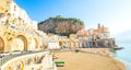 Amazing view of Atrani town on the Amalfi Coast, Italy Royalty Free Stock Photo