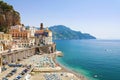 Amazing view of Atrani village, Amalfi Coast, Italy Royalty Free Stock Photo