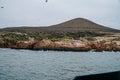 Amazing view of Ballestas islands, a national reserve in Pisco Bay, PAracas, , Peru. where you can see many birds, sea lions