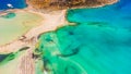 amazing view of Balos bay, Gramvousa Crete, Greece Royalty Free Stock Photo