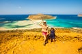 amazing view of Balos bay, Gramvousa Crete, Greece Royalty Free Stock Photo