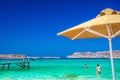 Amazing view of Balos Lagoon with magical turquoise waters, lagoons, tropical beaches