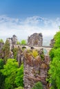 Amazing view of Bastei bridge, Germany