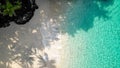 Aerial view from bateria beach at ilheu das rolas at Sao Tome,Africa