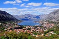 Amazing view of the bay of Kotor Royalty Free Stock Photo