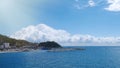 Amazing view on beach and sea. Blanes, Costa Brava, Catalonia, Spain Royalty Free Stock Photo