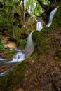 Amazing view Beautiful Bachkovo waterfalls cascade in Rhodopes Mountain, Plovdiv region, Bulgaria: 09 May 2021 Royalty Free Stock Photo