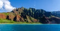 Amazing view of beautiful Napali coast in Kauai Hawaii USA Royalty Free Stock Photo