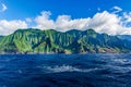 Amazing view of beautiful Napali coast in Kauai Hawaii USA Royalty Free Stock Photo