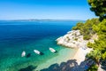 Amazing Podrace beach in Brela on Makarska riviera  in Dalmatia in Croatia Royalty Free Stock Photo
