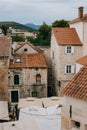 Amazing view of buildings and roofs in Trogir old town. Travel destination in Croatia Royalty Free Stock Photo