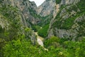 View of the canyon in the marche region called Furlo gorge, in Italian \
