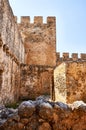 Amazing view of Frangokastello castle in Crete island, Greece