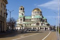 Amazing view of Cathedral Saint Alexander Nevski in Sofia, Bulgaria Royalty Free Stock Photo