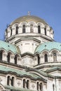 Amazing view of Cathedral Saint Alexander Nevski in Sofia, Bulgaria Royalty Free Stock Photo