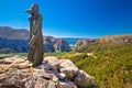 Amazing view of Cetina river canyon and town of Omis Royalty Free Stock Photo