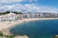 Amazing view of city , beach and sea. Blanes, Costa Brava, Catalonia, Spain Royalty Free Stock Photo