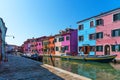 Amazing view of colorful houses in Burano, Venice, Italy Royalty Free Stock Photo