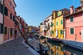 Amazing view of colorful houses in Burano, Venice, Italy Royalty Free Stock Photo