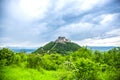Old Deva citadel on the top of hill , Romania Royalty Free Stock Photo