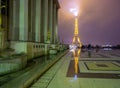 Amazing view on Eiffel tower and Trocadero Square
