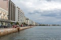 Amazing view of embankment of city of Thessaloniki, Central Macedonia, Greece Royalty Free Stock Photo