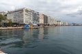 Amazing view of embankment of city of Thessaloniki, Central Macedonia, Greece Royalty Free Stock Photo