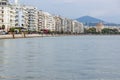 Amazing view of embankment of city of Thessaloniki, Central Macedonia, Greece Royalty Free Stock Photo