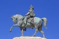 Amazing view of Equestrian statue of Vittorio Emanuele II in city of Rome, Italy