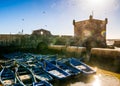 Amazing view of Essaouira port. Location: Essaouira, Morocco, Africa. Artistic picture. Beauty world. ÃÂ¢ravel concept Royalty Free Stock Photo