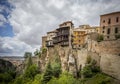 View of the famous hanging houses of Cuenca, Spain, UNESCO world heritage city Royalty Free Stock Photo