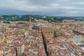 Amazing view of Florence city from Campanile di Giotto bell tower in Florence Italy Royalty Free Stock Photo