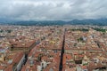 Amazing view of Florence city from Campanile di Giotto bell tower in Florence Italy Royalty Free Stock Photo
