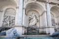Amazing view of Fountain of Moses Fountain Acqua Felice in city of Rome, Italy Royalty Free Stock Photo