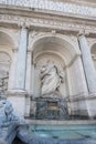 Amazing view of Fountain of Moses Fountain Acqua Felice in city of Rome, Italy Royalty Free Stock Photo