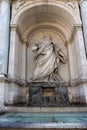 Amazing view of Fountain of Moses Fountain Acqua Felice in city of Rome, Italy Royalty Free Stock Photo