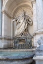 Amazing view of Fountain of Moses Fountain Acqua Felice in city of Rome, Italy Royalty Free Stock Photo