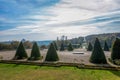 Amazing View on garden of Domaine national de Saint-Cloud with topiary trees and in distance