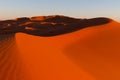 Amazing view of the great sand dunes in the Sahara Desert, Erg Chebbi, Merzouga, Morocco Royalty Free Stock Photo