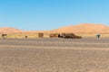 Amazing view of the great sand dunes in the Sahara Desert, Erg Chebbi, Merzouga, Morocco Royalty Free Stock Photo