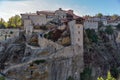 Amazing view of Holy Monastery of Great Meteoron in Meteora, Greece Royalty Free Stock Photo