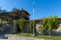 Amazing view of Holy Monastery of Great Meteoron in Meteora, Greece Royalty Free Stock Photo