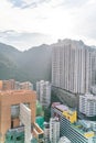 The amazing view of Hong-Kong cityscape full of skyscrapers from the rooftop