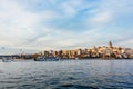 Amazing view of Istanbul city from the sea befor sunset, Bosporus strait, Turkey