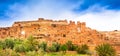 Amazing view of Kasbah Ait Ben Haddou near Ouarzazate in the Atlas Mountains of Morocco, Africa. UNESCO World Heritage Site since Royalty Free Stock Photo