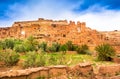 Amazing view of Kasbah Ait Ben Haddou near Ouarzazate in the Atlas Mountains of Morocco, Africa. UNESCO World Heritage Site since Royalty Free Stock Photo