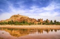 Amazing view of Kasbah Ait Ben Haddou near Ouarzazate in the Atlas Mountains of Morocco. UNESCO World Heritage Site since 1987. Royalty Free Stock Photo