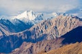 Amazing view from Khardung La - world highest motorable pass, Ladakh, Himalayas, India Royalty Free Stock Photo